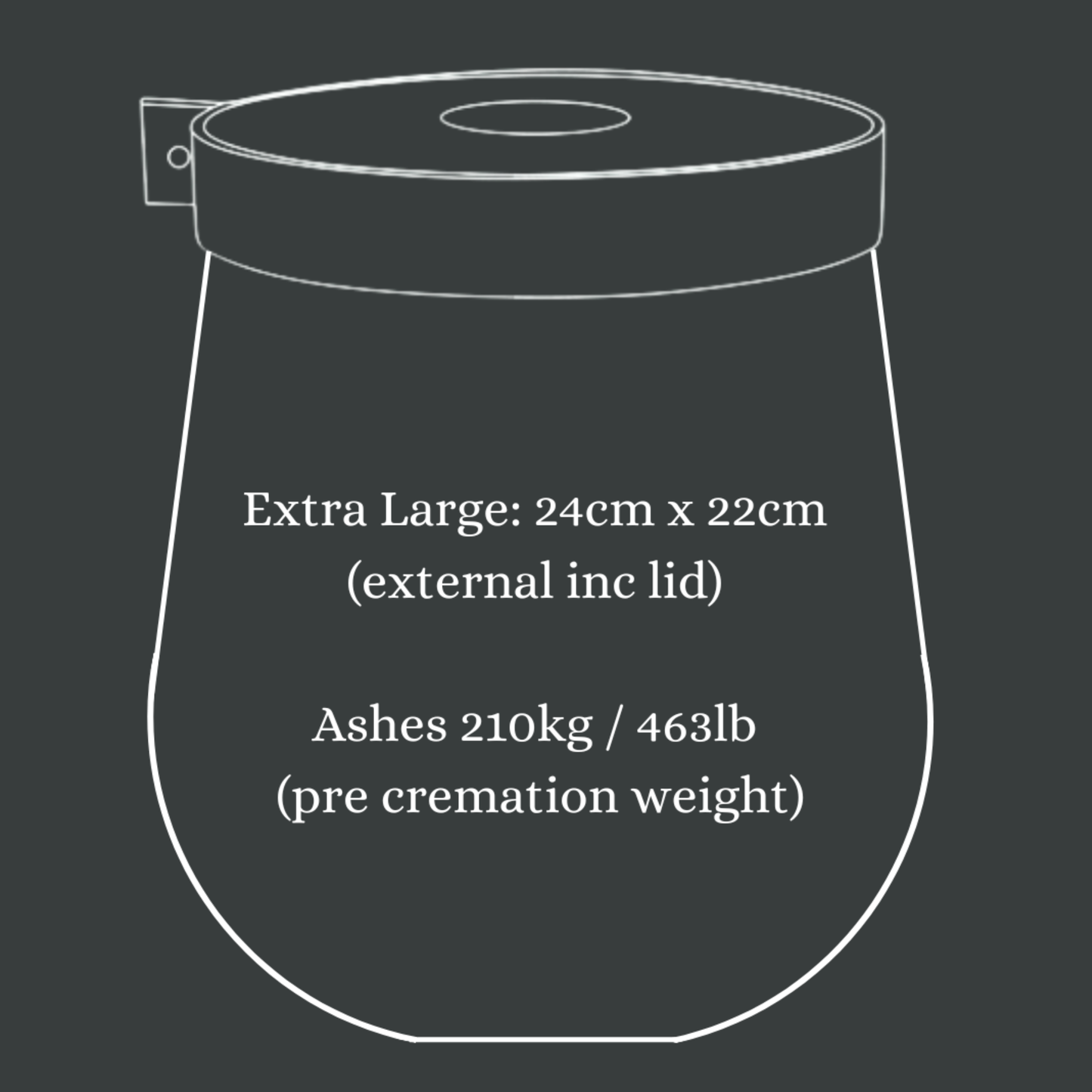 XL Companion Urn: Antique Pewter Finish, Cognac Leather Trim, Personalizable