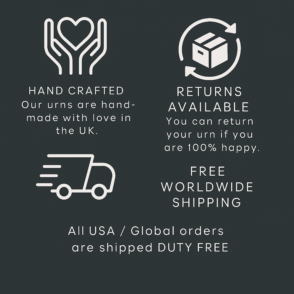 XL Companion Urn: Antique Pewter Finish, Cognac Leather Trim, Personalizable