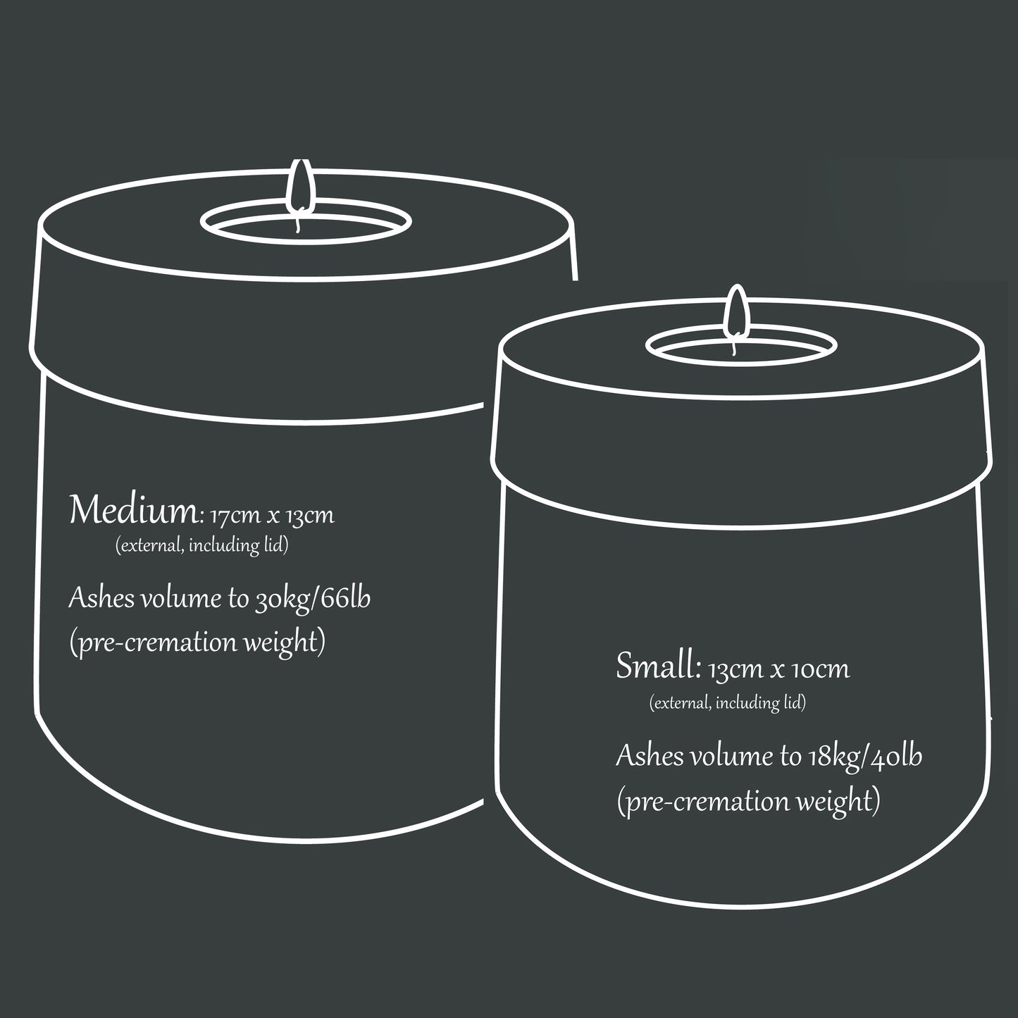 Human or Pet Urn For Ashes, Modern Candle Urn, Medium Size, Personalise, Handmade in the UK, White And Grey Two Tone With Cognac Brown Leather