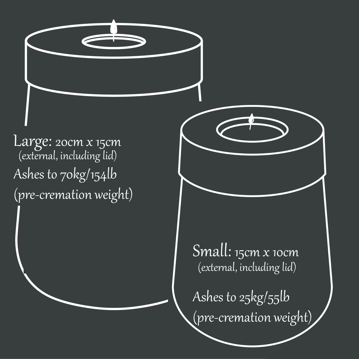 Human or Pet Urn For Ashes, Distressed Copper, Small Size, Modern Candle Urn, Personalise, Handmade, Smoke Grey Leather