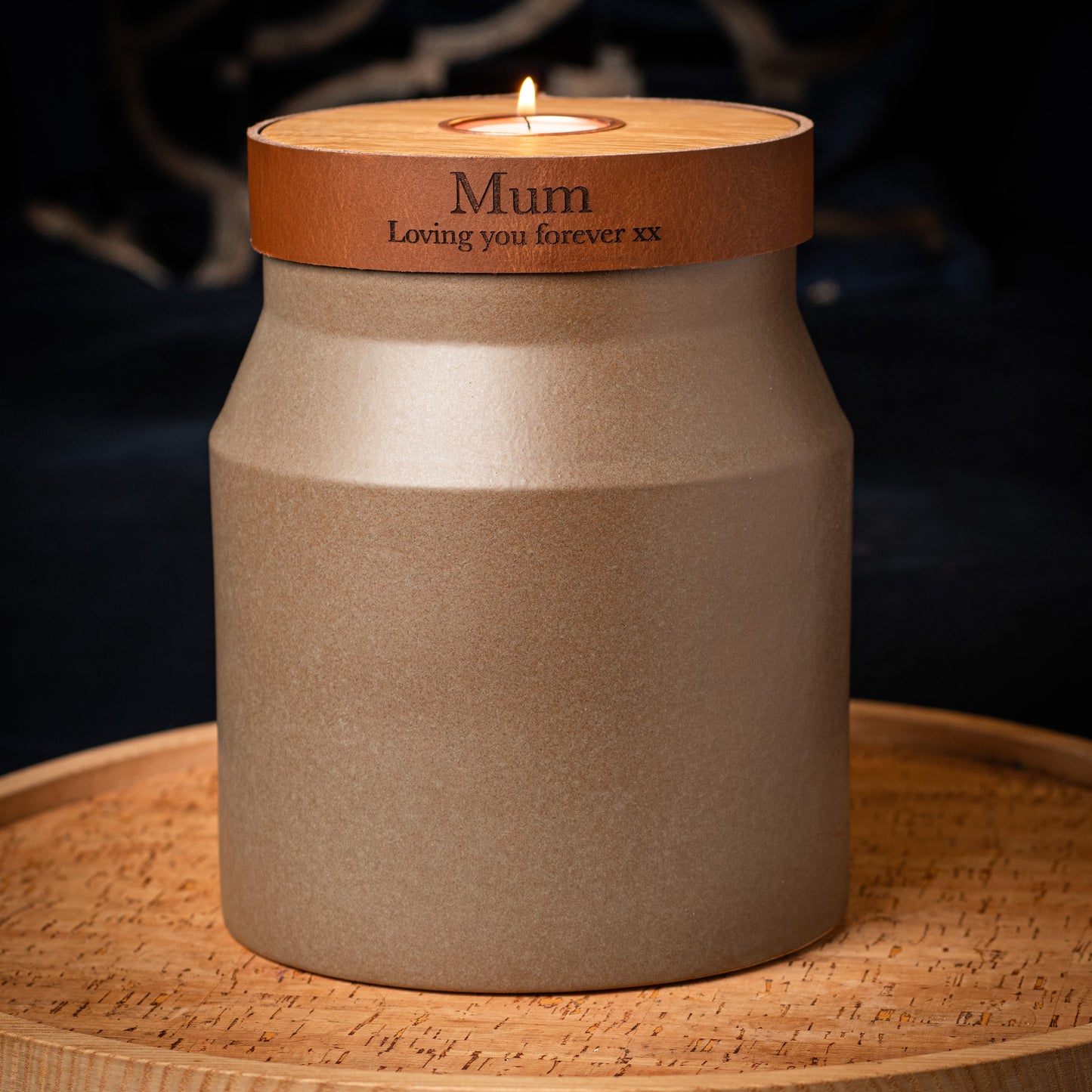Human or Pet Urn For Ashes, Modern Candle Urn, Medium and Large Size, Personalise, Handmade in the UK, Choice of 3 colours