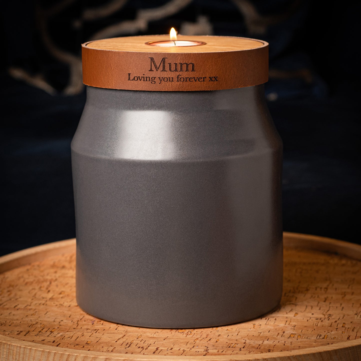 Human or Pet Urn For Ashes, Modern Candle Urn, Medium and Large Size, Personalise, Handmade in the UK, Choice of 3 colours