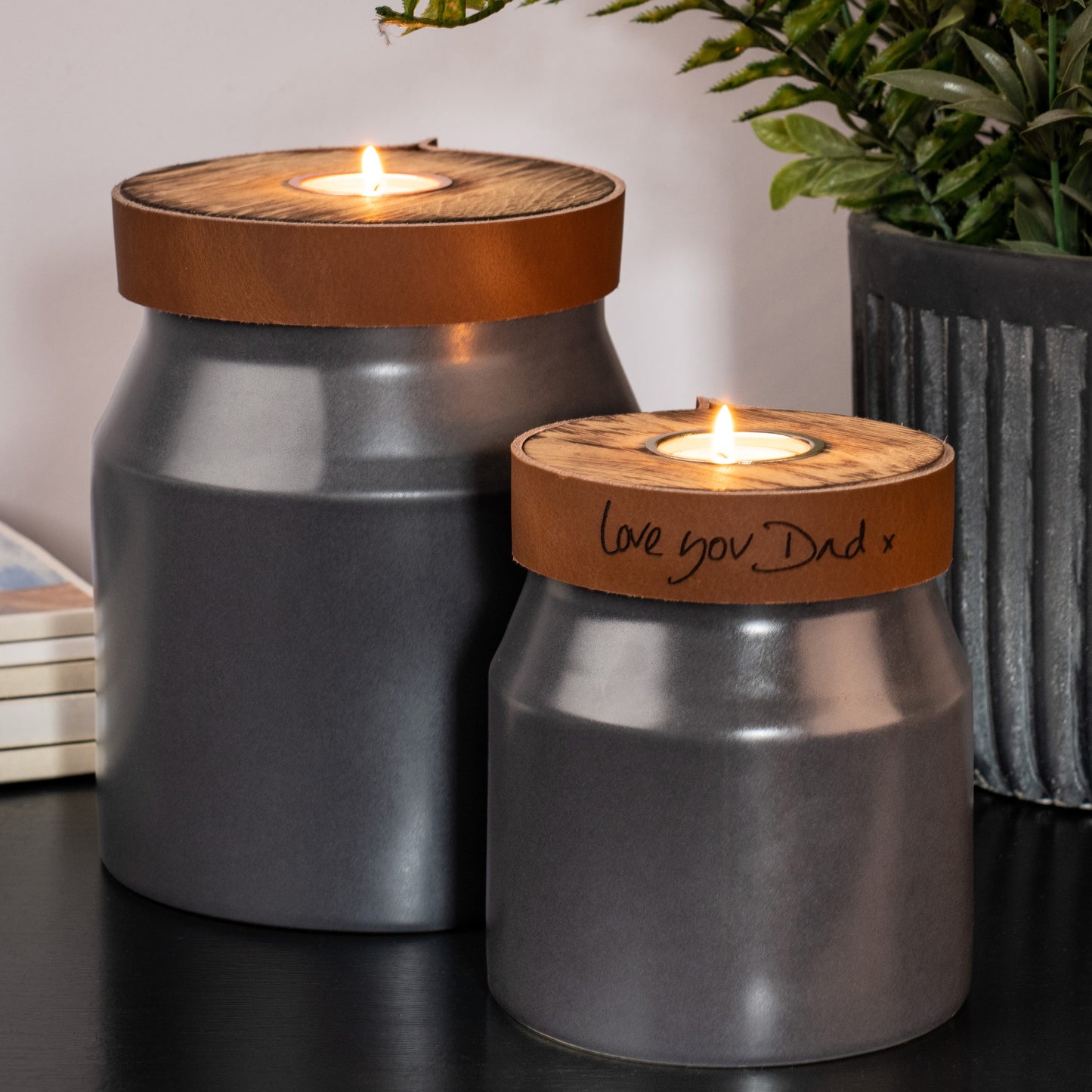 Human or Pet Urn For Ashes, Modern Candle Urn, Medium and Large Size, Personalise, Handmade in the UK, Choice of 3 colours
